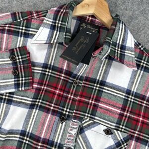 The Vermont Flannel Co Shirt Mens Small Red Plaid Fitted Flannel Modern Stewart